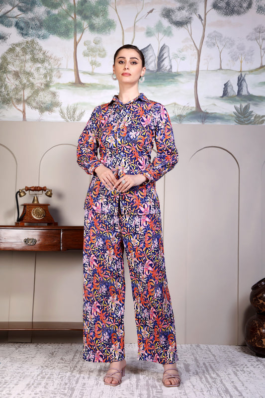 Paridha casual shirt and trouser co ord sets