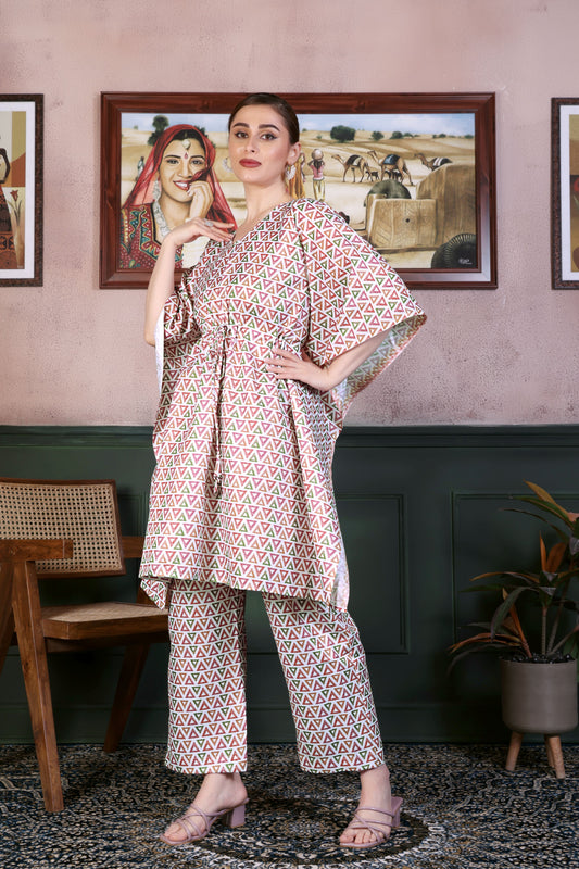 Paridha cotton kaftan co-ord sets