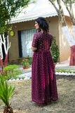 Paridha heavy work wine colour georgette gown