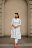 Paridha  Floral Chikankari A-line Kurta Sets