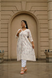 Paridha  Floral Chikankari A-line Kurta Sets