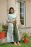 Paridha cotton three piece with thread work