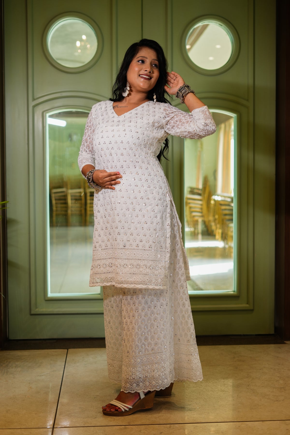 Paridha Chikankari Georgette Kurta Set