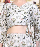 Paridha printed crop top and trouser co ord sets