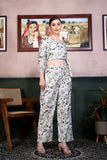 Paridha printed crop top and trouser co ord sets
